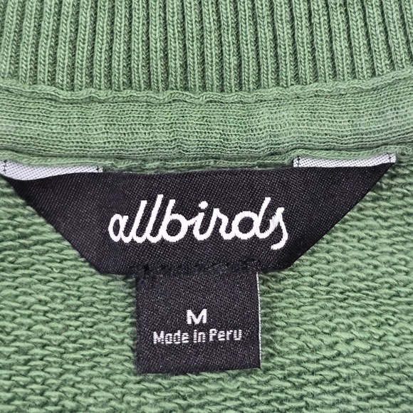 Allbirds Sweater Women Medium Green R&R Sweatshirt Pima Cotton Athleisure Lounge - Picture 3 of 9